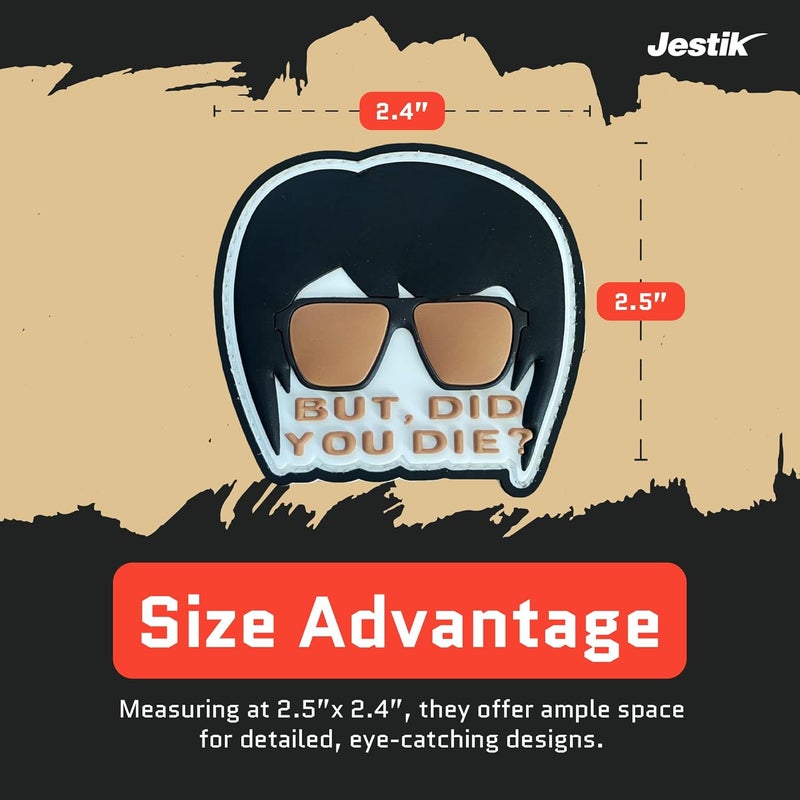 Jestik رقعة PVC، رقع مضحكة، رقعة معنوية تكتيكية فكاهية مع مشبك وحلقة، رقع لطيفة للحقائب، الزي العسكري، الجينز، السترات، السترات الواقية، القبعات والمزيد - لكن هل مت؟ - Image 4